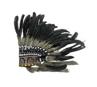 APLVFFZH Copricapo di Piume Indiane Cappello Indiano per spettacoli di Carnevale, B