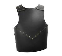 APLVFFZH Costume da Cavaliere con corazza pettorale Regolabile Medievale per Giochi di Ruolo, Nero