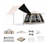 APLVFFZH Familiare per Campeggio Automatica con Baldacno, Protezione Solare e Impermeabile per 3-8 Persone,