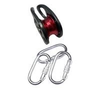 APLVFFZH Fissa Singola per Sollevamento Supporto 22KN Puleggia Blocco in Lega di Alluminio Strumento Leggero Multifunzionale per Impianti di Ingegner, con Gancio