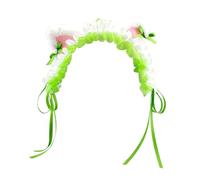 APLVFFZH Grazioso Copricapo con Orecchie di Gatto per Spettacoli Teatrali Ed Eventi di Halloween, Verde