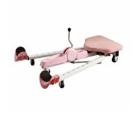 APLVFFZH Leg Stretching Allungatore Gambe Macchina Spaccate Attrezzo Flessibilità Regolabile Progressivo Struttura in Acciaio Seduta Imbottita Adatto per, Rosa, Versione Standard Senza Timer