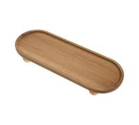 APLVFFZH Pedestal Supporto Rialzato in Legno Portavivande Versatile con Base Sollevata Decorativo Come Portagioie Portacandele Portasapone Portaprofumo Adatto, Ovale Lungo