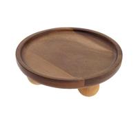 APLVFFZH Pedestal Supporto Rialzato in Legno Portavivande Versatile con Base Sollevata Decorativo Come Portagioie Portacandele Portasapone Portaprofumo Adatto, Girare