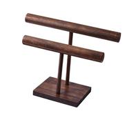 APLVFFZH Porta Collane Espositore Organizer Gioielli Bracciale Orecchini Stand T Base Legno Robusta Struttura Solida per Bijoux Adatto Scrivania, Style a