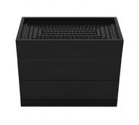 APLVFFZH Rialzo per Gambe dei Mobili in Plastica, Montaggio senza fori, Rialzo in plastica, Organizzazione spazi, Per manutentori, Modello 029 con bordo completo, nero, 11,5 × 6 cm, altezza 11 cm, 1