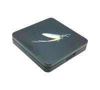 APLVFFZH Scatola da Pesca a Mosca Cassetta per Ami Organizzatore di Stoccaggio Custodia per Mosche Design Compatto in Metallo Adatto Come Regalo per Pescatori, Nero