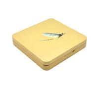 APLVFFZH Scatola da Pesca a Mosca Cassetta per Ami Organizzatore di Stoccaggio Custodia per Mosche Design Compatto in Metallo Adatto Come Regalo per Pescatori, Oro