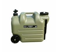 APLVFFZH Serbatoio Industriale Portatile con Rubinetto Integrato Contenitore Capiente Ruote Pratiche Maniglia Retrattile Adatto per Giardino Cucina Campeggio, Verde