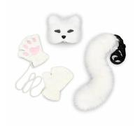APLVFFZH Set Accessori Cosplay, Maschera, Costruzione in tessuto, Accessori Mascherata, Per eventi teatrali, Per nti, Bianco, style to 1