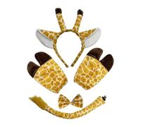 APLVFFZH Set di orecchie e coda da giraffa per costume da bambino, ideale come regalo, per spettacoli o feste in maschera, Leggero