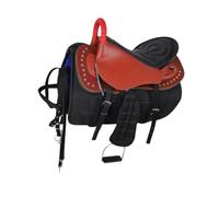 APLVFFZH Set Sella da Cavallo, Completo da Equitazione, Cuscino Equestre Antiscivolo, Assorbimento degli Urti, Protezione, Comodo, Resistente all'