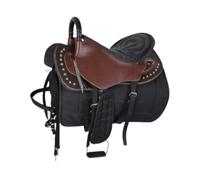 APLVFFZH Set Sella da Cavallo, Completo da Equitazione, Cuscino Equestre Antiscivolo, Assorbimento degli Urti, Protezione, Comodo, Resistente all'