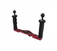 APLVFFZH Supporto Fotocamera Subacquea Staffa a Due Maniglie Base Vassoio Stabilizzatore Regolabile Lega di Alluminio Resistente E Presa Ergonomica Adatto a, Rosso