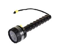 APLVFFZH Torcia Subacquea Professionale Faretto Subacqueo LED Lampada Subacquea IPX8 Eccellente Luminosità Corpo in Pp Durevole Adatta al Buio Notturno, Nero