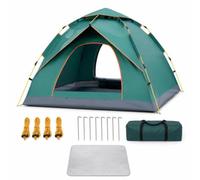 APLVFFZH Up Automatica Impermeabile per Campeggio Familiare, Protezione, per 2-4 Persone, Tenda automatica verde scuro per 3-4 persone con tappetino antiumidità (tessuto Oxford ispessito)