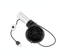 APLVFFZH Usb Air Blower Ventilatore Avviatore Combustione Soffiatore Barbecue Soffiatore Carbone Regolazione Velocità Ugello Acciaio Inox 10cm Alimentazione, Regolabile