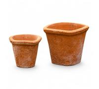 APLVFFZH Vasi per piante in terracotta rotondi con scolo, ideali per vasetti per piantine e vasi per piante da interno, per giardinaggio