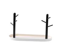 APLVFFZH Vassoio Portachiavi portagioie, Organizer alla Moda, Versatile, espositore per Gioielli, per bancone, scrivania, Ufficio, Appartamento, Negozio, Bianco Doppio