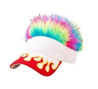 APLVFFZH Visiera Parasole con Capelli Sintetici, Comoda E alla Moda per Le Donne E