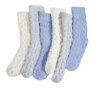 APLZGMG 3 paia di calzini morbidi da donna, a metà polpaccio, in pile di corallo, caldi calzini per dormire a casa, soffici calzini da letto per donne e uomini in inverno freddo dormire caldo, grigio