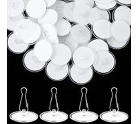 APLZGMG 40 ganci autoadesivi da soffitto, ganci a soffitto senza foratura, ganci adesivi da soffitto con clip per asta per bandiera, per camera da letto, bagno, ganci decorativi, camera da letto