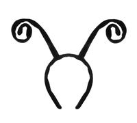APLZGMG Fascia per capelli con antenna a farfalla, accessorio per costume di Halloween, costume da coccinella per donne e uomini, fasce per capelli per Halloween, accessori per cosplay, feste
