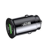 APM 570353, caricatore accendisigari 38 W - USB-A Qc 3.0 18 W/USB-C Pd 20 W, nero