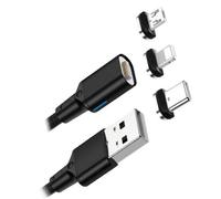 APM 570380, cavo magnetico 3 in 1, Lightning/USB-C/Micro-USB, 1M
