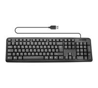 APM - Tastiera cablata USB, ergonomica, 105 tasti, tastierino numerico, Azerty, PC, nero