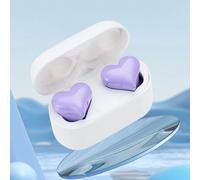 Apmemiss - Auricolari Bluetooth a forma di cuore con riduzione del rumore, ideali per lo sport, wireless e in-ear, perfetti come regalo di Natale.