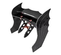 APMXQWIL Compatibile con ARRMA F1 per Limitless 1/7 RC Auto Parti Upgrade 1 Set Alettone Posteriore Regolabile Motivo Fibra di Carbonio Parti per Auto RC(Red)