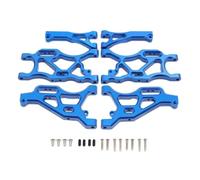 APMXQWIL Compatibile con ARRMA per Infraction per Limitless per Typhon 6S 1/7 1/8 RC Car Parts 6 Pezzi Set di Bracci di Sospensione Anteriori E Posteriori in Metallo Parti per Auto RC(Blue)