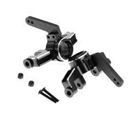APMXQWIL Compatibile con Arrma per Kraton per Outcast per Mojave 1/10 1/8 RC Auto Parti Upgrade Blocco Sterzo Anteriore in Lega di Alluminio Parti per Auto RC(Black)