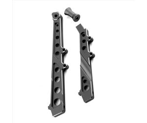 APMXQWIL Compatibile con ARRMA per Limitless per Infraction 6S per BLX 1/7 RC Car Upgrades Parts Lega di Alluminio Anteriore Posteriore per Rinforzo del Telaio Parti per Auto RC(Black)
