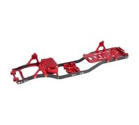 APMXQWIL Compatibile con Axial per SCX10 1/10 RC Ricambi per Auto da Arrampicata Set Telaio con Guide Supporto Pattino di Scorrimento Regolabile Parti per Auto RC(Red)