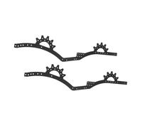 APMXQWIL Compatibile con Capra per SCX10 II III PRO VS4-10 1/10 RC Crawler Parti Upgrade Set Longheroni Telaio in Lega di Alluminio 413 Mm Parti per Auto RC(Black)