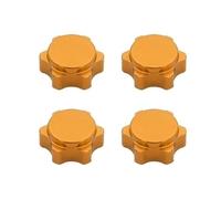 APMXQWIL Compatibile con HSP per Axial per HPI per Himoto 1/8 RC per Hobby Car per Buggy Truck Parti Hop-up Mozzo Ruota da 17 Mm Dado Esagonale Fine Copertura Antipolvere Parti per Auto RC(Yellow)