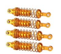 APMXQWIL Compatibile con MJX per Hyper Go 14209 14210 14510B 1/14 RC Auto Parti di Aggiornamento Accessori di Ricambio 4 Pezzi Ammortizzatore in Metallo Parti per Auto RC(Yellow)