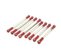 APMXQWIL Compatibile con MN per MN128 MN86 MN86S MN86K MN86KS G500 1/12 8 Pezzi Asta di Collegamento in Metallo Pull Rod Linkage Set RC Auto Aggiornamento Parti Accessori Parti per Auto RC(Red)