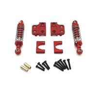 APMXQWIL Compatibile con MN82 LC79 1/12 RC Auto Parti di Aggiornamento Accessori Metallo Assale Posteriore Ammortizzatore E Fisso per Il Sedile Set di Staffe di Montaggio Parti per Auto RC(Red)
