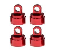 APMXQWIL Compatibile con Traxxas per Slash 2WD 4X4 per VXL per Rustler per Hoss 1/10 RC Car Upgrade Parts 4 Pezzi Tappi Ammortizzatori in Metallo Big Bore Parti per Auto RC(Red)