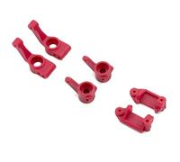 APMXQWIL Compatibile con Traxxas per Slash 2WD per Rustler per Stampede 1/10 RC Auto Blocchi Caster Anteriori Blocchi Sterzo Supporti per ASSE Stub Posteriore Parti per Auto RC(Red)