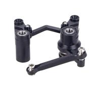 APMXQWIL Compatibile con Traxxas per Slash 4x4 RC Car Upgrade Parts Accessories, Leva A Squadra dello Sterzo in Alluminio E Set di Collegamento di Trascinamento Servo Saver Parti per Auto RC(Black)