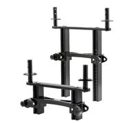 APMXQWIL Compatibile con Traxxas per TRX4 per Defender 1/10 RC Crawler Car Upgrade Parte in Metallo CNC Supporti per Carrozzeria Anteriore E Posteriore Colonna A Guscio Parti per Auto RC(Black)