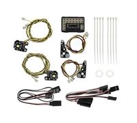APMXQWIL Compatibile con TRX4 per Defender Kit Luci Anteriori Posteriori per Telaio Luce di Avvertimento Faro 1/10 RC Crawler Body Upgrade Parti di Automobili Accessori Parti per Auto RC(Light Kit)