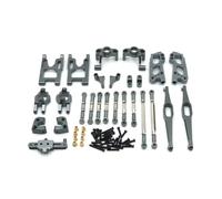 APMXQWIL Compatibile con Wltoys 12428 12423 FY03 1/12 RC Accessori per Auto Metallo per Il Blocco di Sterzo della Barra di Collegamento del Braccio Oscillante Parti per Auto RC(Gray)
