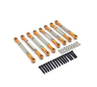 APMXQWIL Compatibile con WPL C14 C24 B14 B24 per HengLong per FeiYu per JJRC RC Car Parts Accessori Tirante Regolabile in Metallo 8 Pezzi Parti per Auto RC(Yellow)