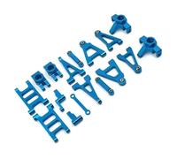 APMXQWIL Parti per Auto RC Compatibile con 14301 14302 1/14 RC Auto Parti di Aggiornamento Kit Metallo Braccio di Sospensione Sterzo Tazza Asta di Collegamento Sterzo Accessori di Montaggio Set(Blue)