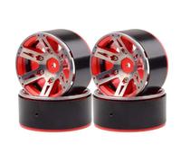 APMXQWIL Parti per Auto RC Compatibile con Axial per SCX10 90046 per Tamiya CC01 D90 1/10 RC per Rock Crawler Car 4 Pezzi in Metallo da 1,9 Pollici Cerchione Mozzo